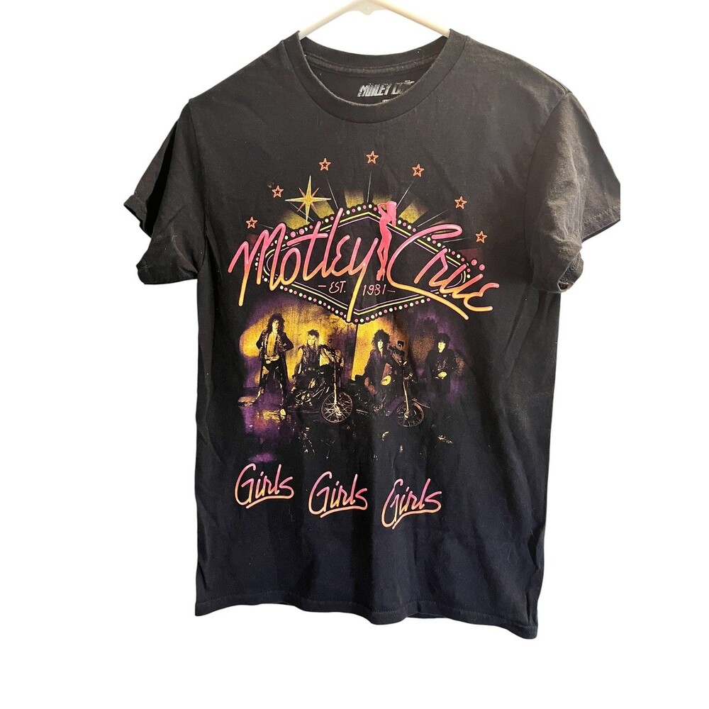 Motley Crue Girls Girls Girls Graphic T-Shirt Men’s small Black Band Tee